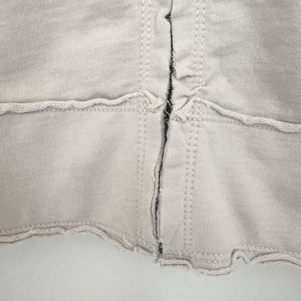 Urban Outfitters BDG 1970 ‘Khai’ Exposed Seam Cropped Sweatshirt Beige Small - Picture 12 of 12